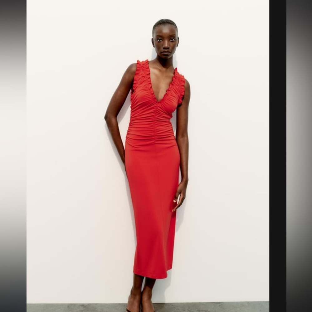 Zara | Dresses | Zara Draped Halter Dress